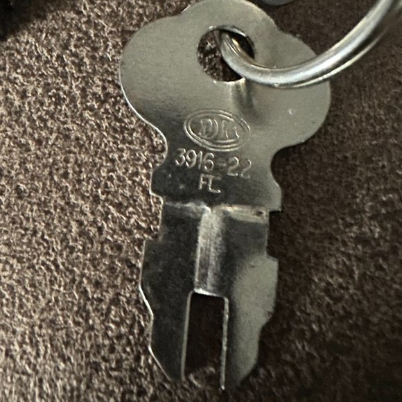 Vintage Key Chain With Destroy Tag, Wells Fargo and Scales of Justice Charms - Picture 8 of 9